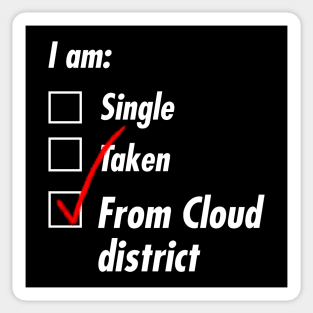 Single Taken Cloud district Sticker